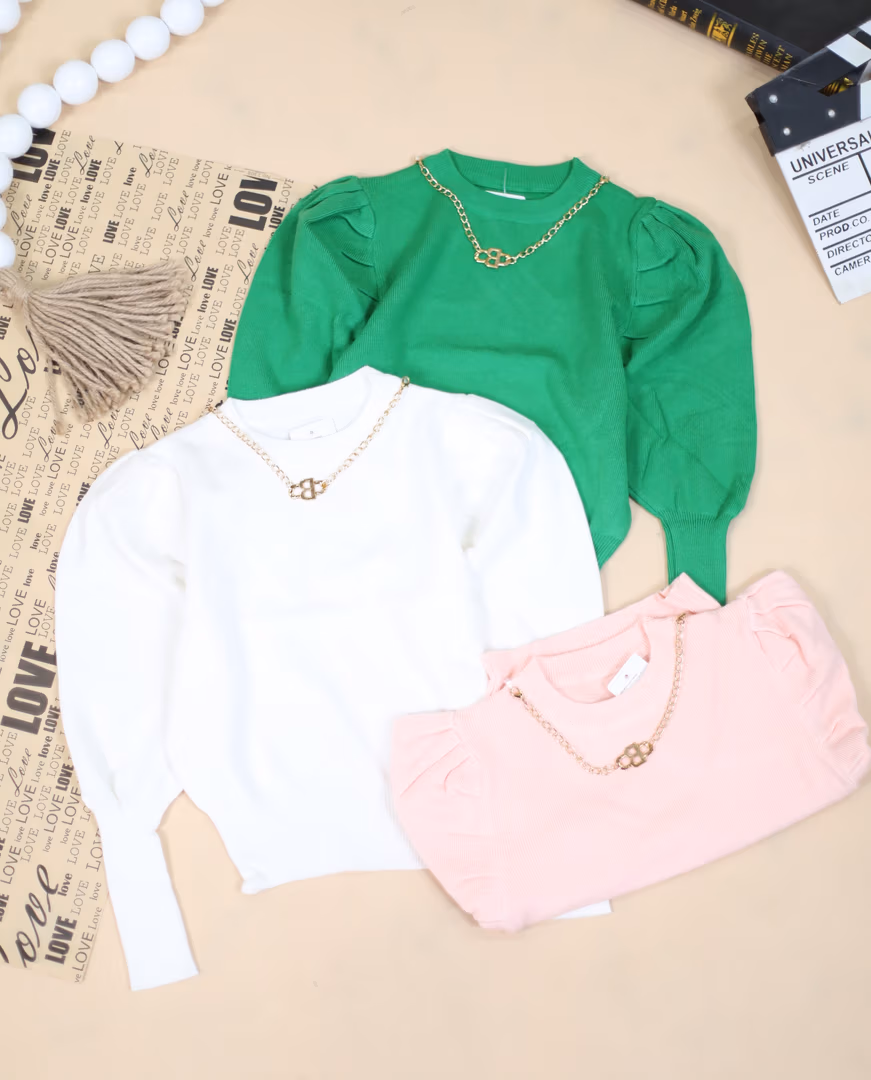 بلوزة بناتي صوف 02 - Color ابيض 