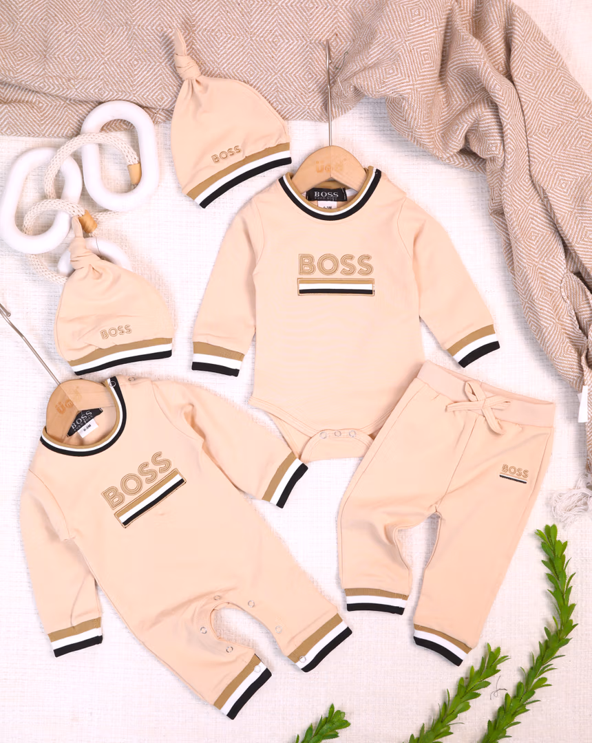 طقم افرهول و تبان  boss  - Color بيج 