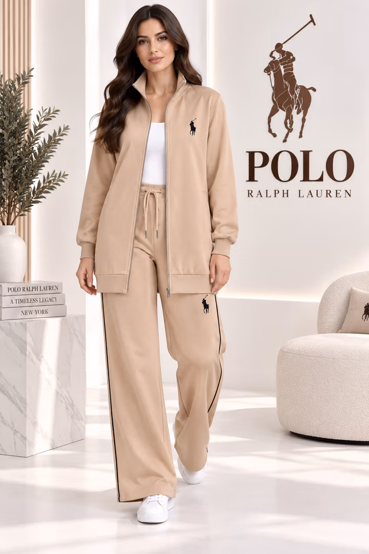 طقم ستاتي POLO  - Color بيج