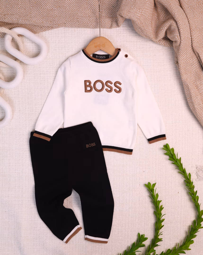 طقم boss صوف  - Color أبيض