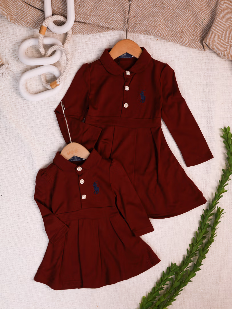 فستان polo 25035 - Color برغندي 