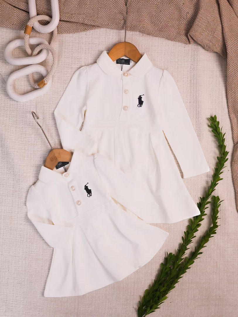 فستان polo 25035 - Color ابيض  