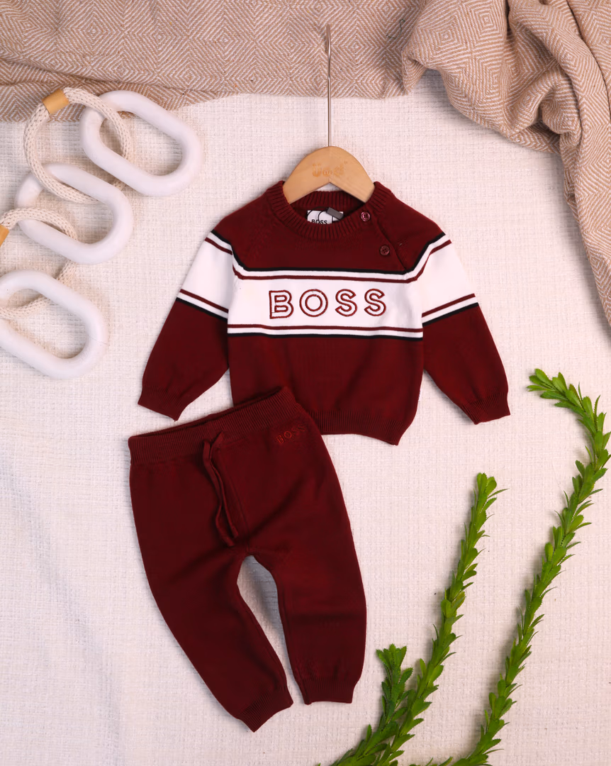 boss صوف  - Color خمري 